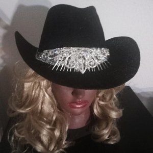 Glam Rock Star Cowgirl Hat with Tiara